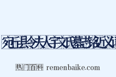 宛丘县令夫人宇文氏墓志铭近义词是什么意思的图片